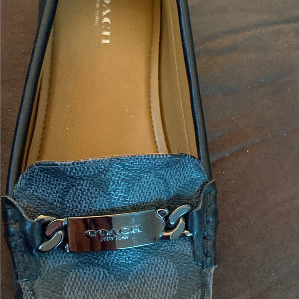 Coach Black and Gray Loafers for Women